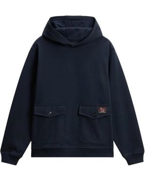 Woolrich Flap-Pockets Hoodie - Blue