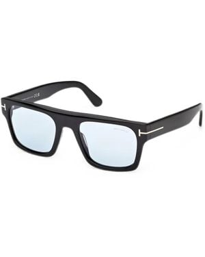 Tom Ford T Logo Square-Frame Sunglasses - White