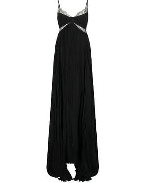 Blumarine Lace Pleated Dress - Black