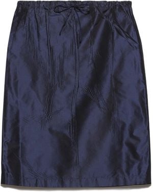 Prada Jupe Crayon À Lien De Resserrage - Blue
