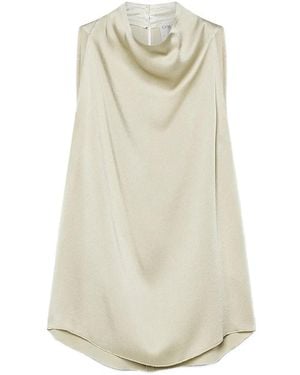 forte_forte Cowl-Neck Sleeveless Top - White