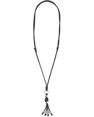 Lemaire Love-Knot Nappa-Leather Necklace - Black