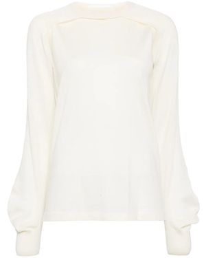 Helmut Lang Cut-Out Layered Jumper - White