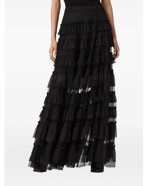 AllSaints Aude ruffled maxi skirt - Negro