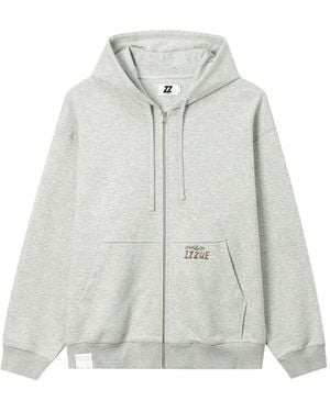Izzue Kapuzenjacke Mit Slogan-Print - Weiß
