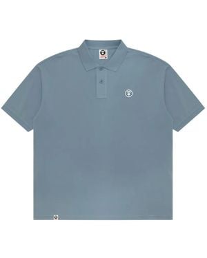 Aape By A Bathing Ape Aapenow Moonface Polo Shirt - Blue
