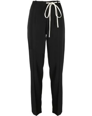 Sara Lanzi Drawstring-Fastening Waistband Trousers - Black