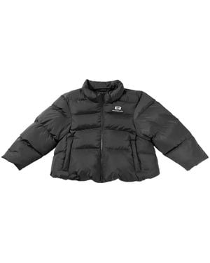 Balenciaga Logo-Printed Puffer Jacket - Black