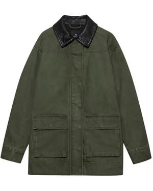 Anine Bing Contrast-collar Jacket - グリーン