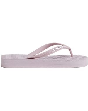 DSquared² Chanclas con tira del logo - Rosa