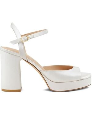 Stuart Weitzman Dayna Ii Arched Vamp Platform Sandals - White