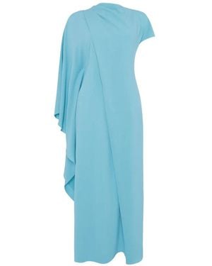 ROKSANDA Hilmi Draped-Sleeve Dress - Blue