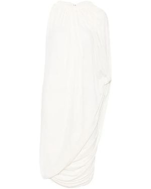 Coperni Vestido Midi Drapeado - Blanco