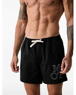 Marc O' Polo Logo-Print Swim Shorts - Black