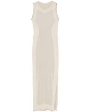 Mrz Maxikleid mit Lamé-Detail - Weiß