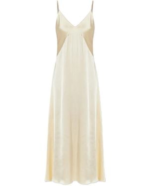 Forte Forte Trägerkleid mit V-Ausschnitt - Weiß