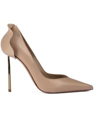 Le Silla Petalo Heeled Court Shoes - White