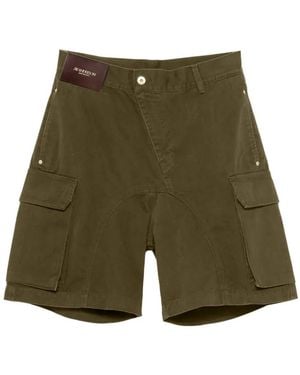 JW Anderson Logo-Patch Cargo Shorts - Green