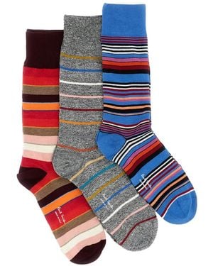 Paul Smith Striped Socks - Blue