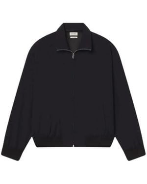 FRAME Zip-Up Wool Jacket - Black