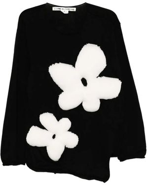 Comme des Garçons Stuffed-Flower Jumper - Black