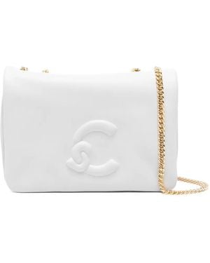 Coccinelle エンボスロゴ ショルダーバッグ - ホワイト