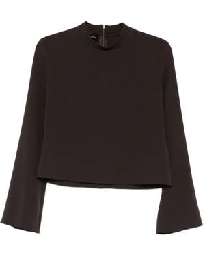 Pinko Bucatini Flared-Sleeve Blouse - Black