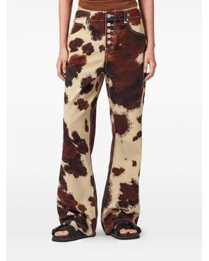 AllSaints Taya Cow-Print Jeans - Natural