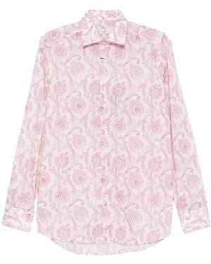Etro Camisa con estampado de cachemira - Rosa