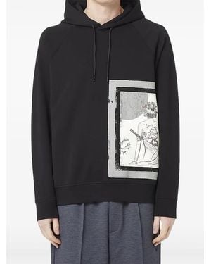 Emporio Armani グラフィック パーカー - ブラック