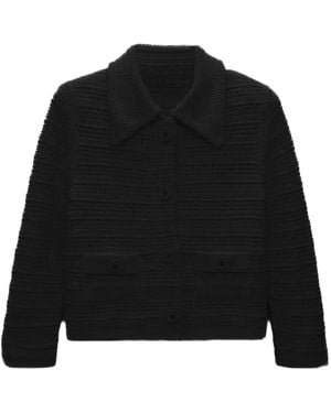Dorothee Schumacher Crochet-Knit Button Cardigan - Black