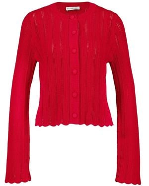 Altuzarra Mariette Opengebreid Vest Met Knopen - Rood