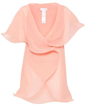 Genny Draped-Design Top - Pink