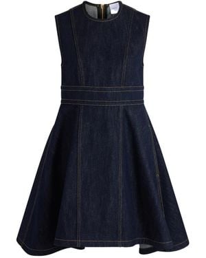 Patou Mini Sleeveless A-Line Dress - Blue