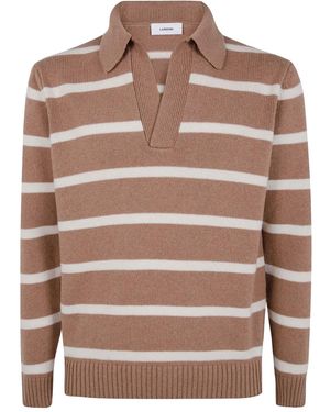 Lardini Striped Jumper - Brown