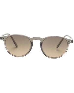 Oliver Peoples Riley Sun Round-Frame Sunglasses - Grey