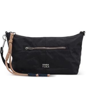 Bimba Y Lola Trapecio Zipped Shoulder Bag - Black