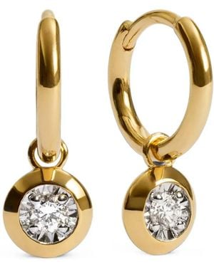 Monica Vinader Ohrringe Mit Ovalem Diamant - Mettallic