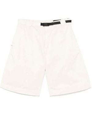 White Sand Twill Bermuda Shorts - White