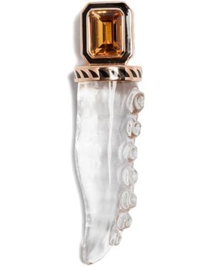 Dezso by Sara Beltran 18K Rose Tentacle Multi-Stone Pendant - White