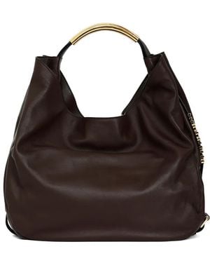 Moschino Handle Me Logo Shoulder Bag - Black