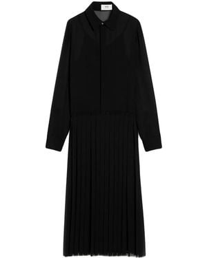 【関税込み】AMI Paris ブラック ボタン マキシワンピース AMI Paris ポインテール ドレス | ブラック | FARFETCH JP