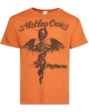 MadeWorn Dragon-Embellished T-Shirt - Orange