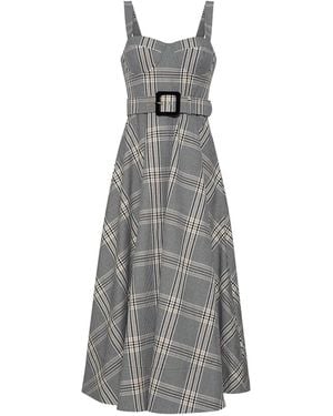Cara Cara Calypso Belted Bustier Midi Dress - Gray