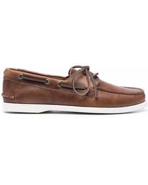 SCAROSSO Orlando Boat Shoes - Brown