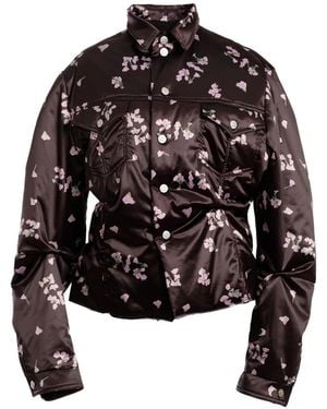 Natasha Zinko フローラル ジャケット - ブラック