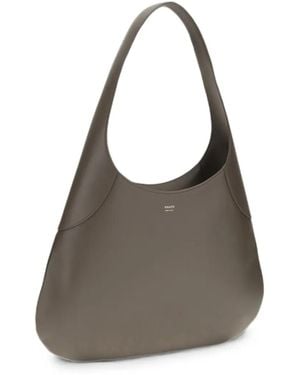 KHAITE Large Joan Leather Shoulder Bag - Grey