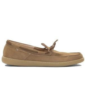 Astorflex Bow-Detail Suede Loafers - Natural