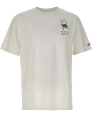 MC2 Saint Barth Aspetta Spera-Embroidered Cotton T-Shirt - White