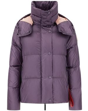 AFTER LABEL Kipnuk Quilted Hooded Puffer Jacket - Purple